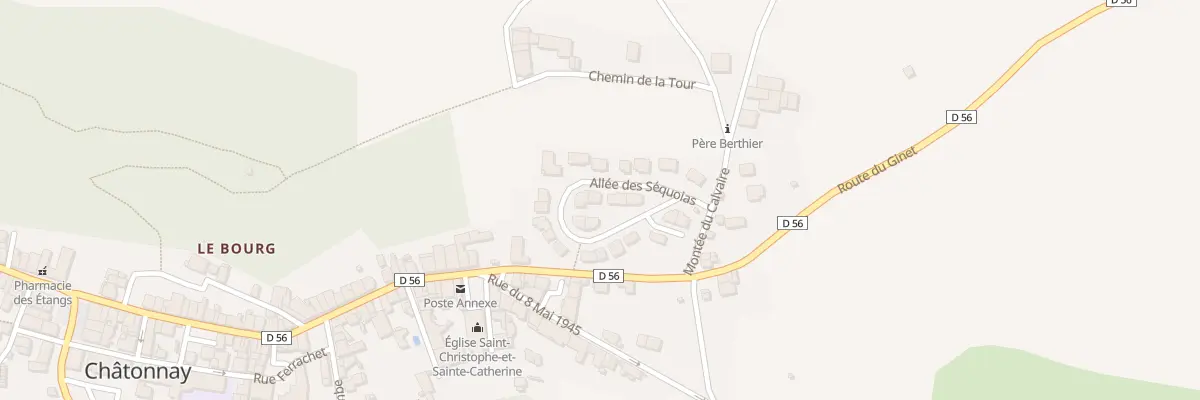 Plan du 20 Mte du Calvaire à Châtonnay