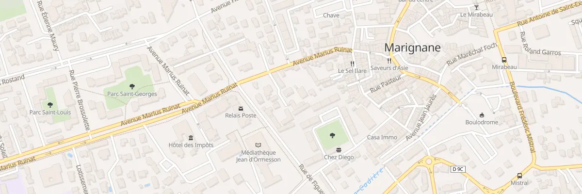 Plan du 31 Av Marius Ruinat à Marignane