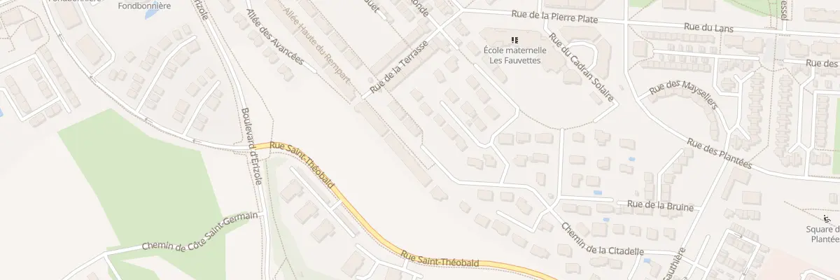 Plan du 8 All du Parc Bleu à L’Isle-d’Abeau