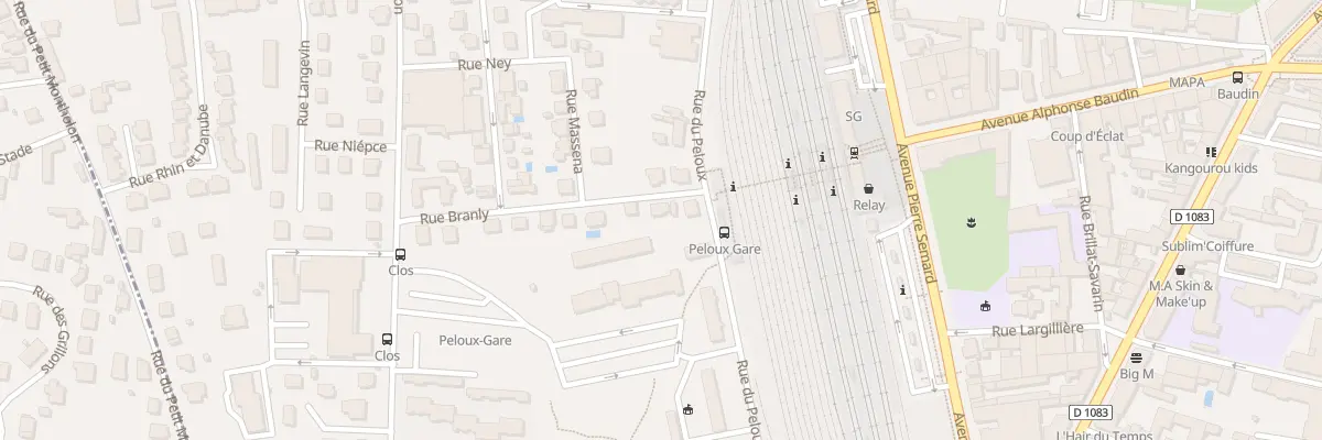 Plan du 1 Rue Branly à Bourg-en-Bresse