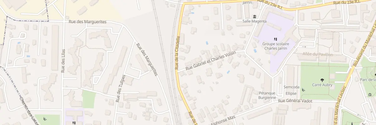 Plan du 28 Rue Gabriel et Charles Voisin à Bourg-en-Bresse