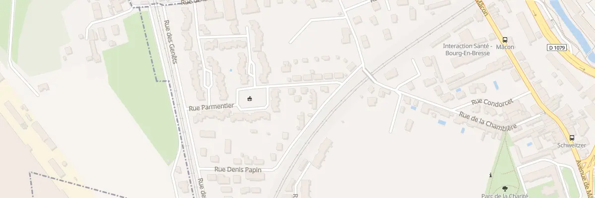 Plan du 7 Rue Parmentier à Bourg-en-Bresse