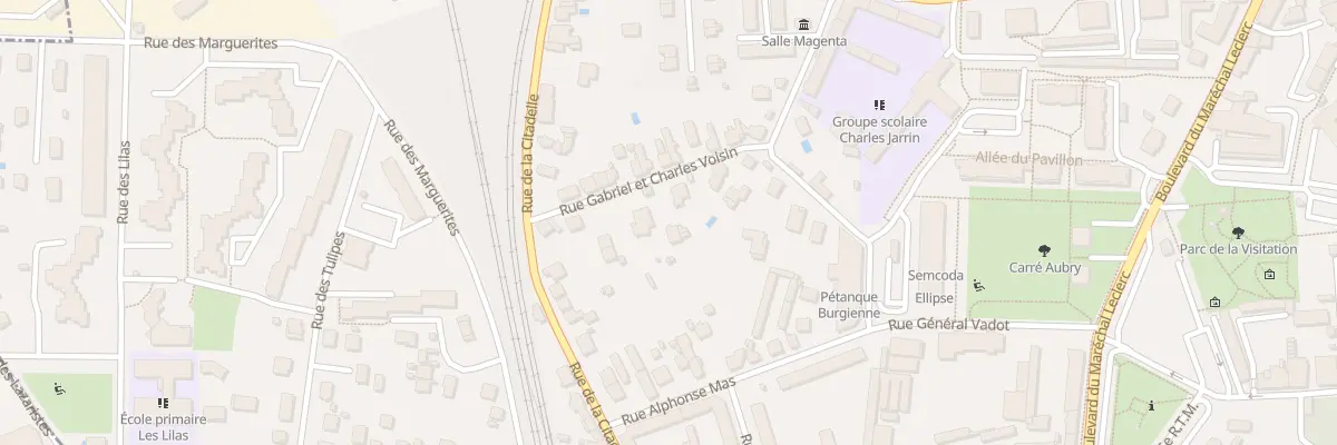 Plan du 5 Rue Gabriel et Charles Voisin à Bourg-en-Bresse