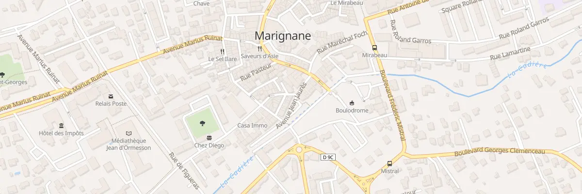 Plan du 1 Rue Cazeaux à Marignane