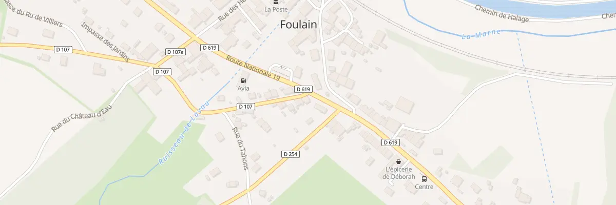 Plan du 44 Rte Départementale N 619 à Foulain