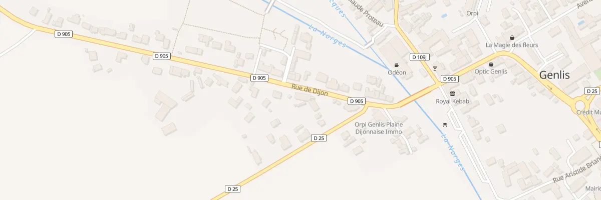 Plan du 7 Rue de Dijon à Genlis