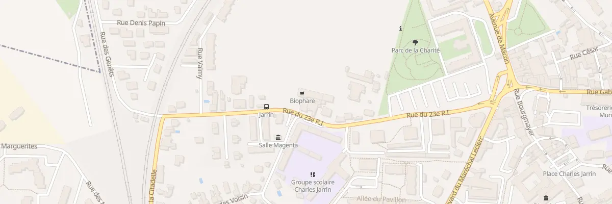 Plan du 24 Rue du 23eme R.I. à Bourg-en-Bresse