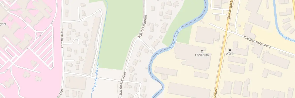 Plan du 1010 Rue de Majornas à Viriat