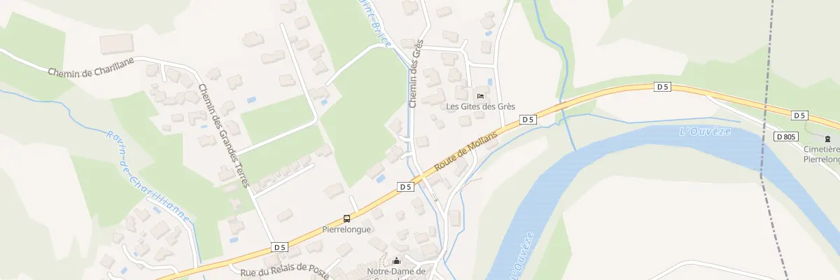 Plan du 5052 Les Gres à Pierrelongue