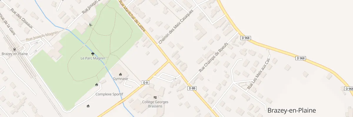 Plan du 21 Rue Maréchal de Lattre à Brazey-en-Plaine