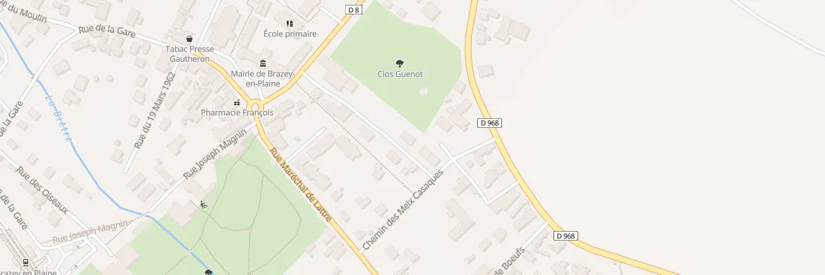 Plan du 2 Che des Meix Casaques à Brazey-en-Plaine