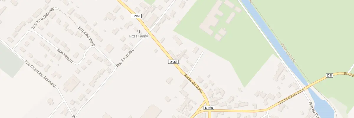 Plan du 28 Rte de Dijon à Brazey-en-Plaine