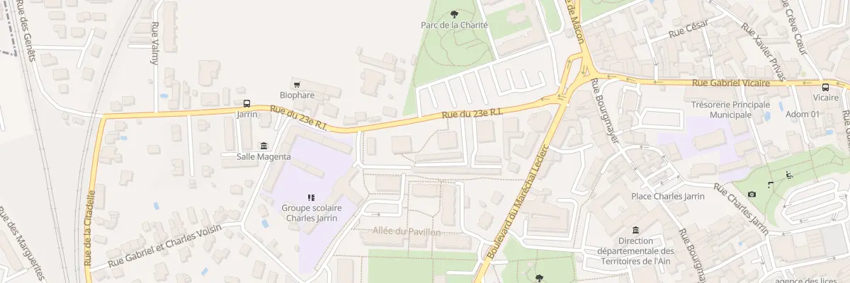 Plan du 7 Rue du 23eme Ri à Bourg-en-Bresse