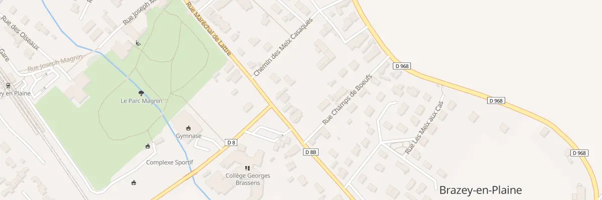 Plan du 23 Rue Maréchal de Lattre à Brazey-en-Plaine