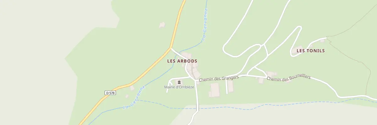Plan du 5024 Les Arbods à Omblèze