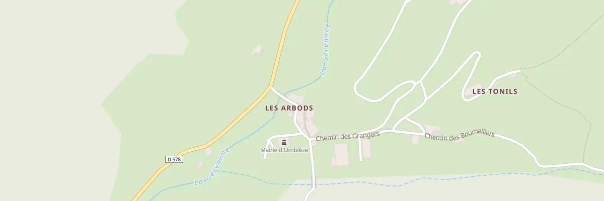 Plan du 5087 Les Arbods à Omblèze