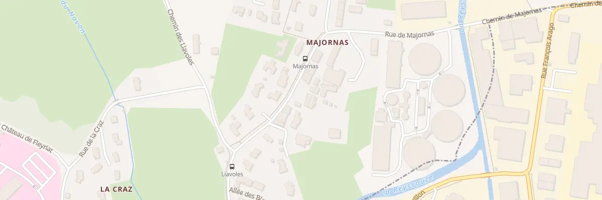 Plan du 1382 Rue de Majornas à Viriat