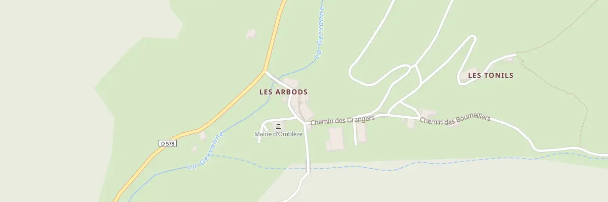 Plan du 5027 Les Arbods à Omblèze