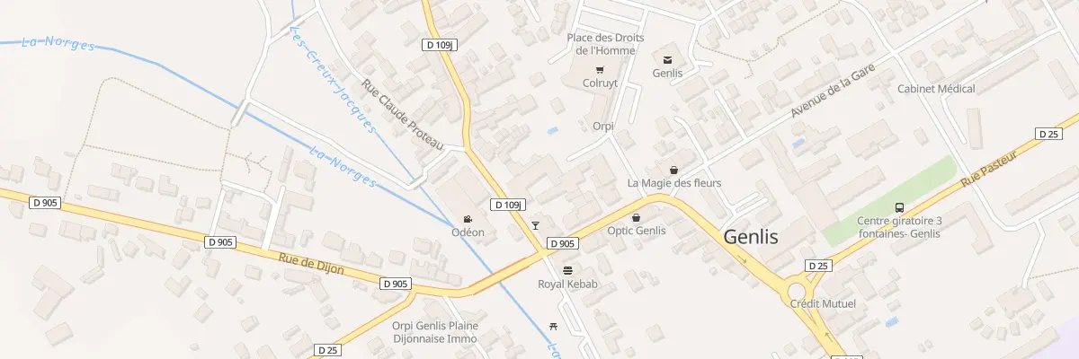 Plan du 6 Rue Jean Jaurès à Genlis