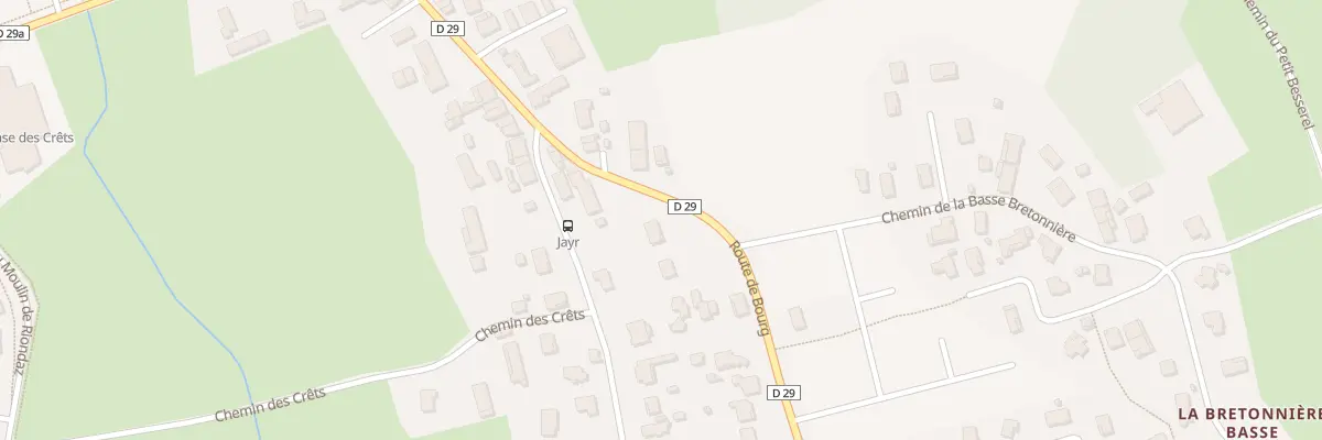 Plan du 92 Rte de Bourg à Viriat