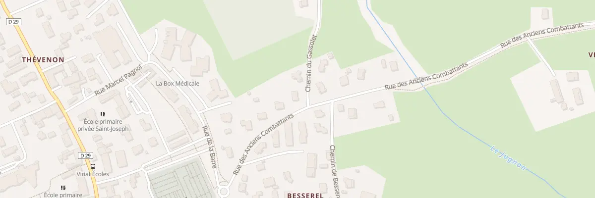 Plan du 1 Che du Gassolet à Viriat