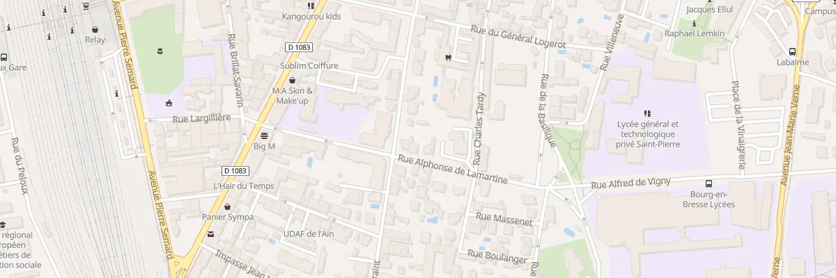 Plan du 13 Rue Lamartine à Bourg-en-Bresse