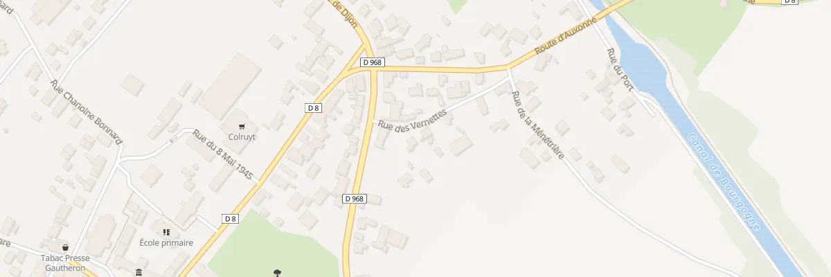 Plan du 8 Rue des Vernettes à Brazey-en-Plaine