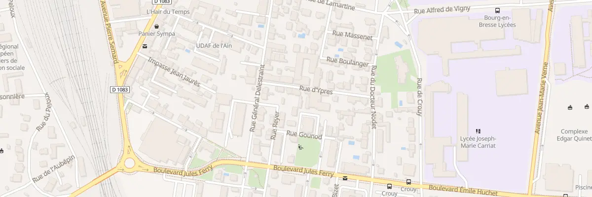 Plan du 6B Rue d’Ypres à Bourg-en-Bresse