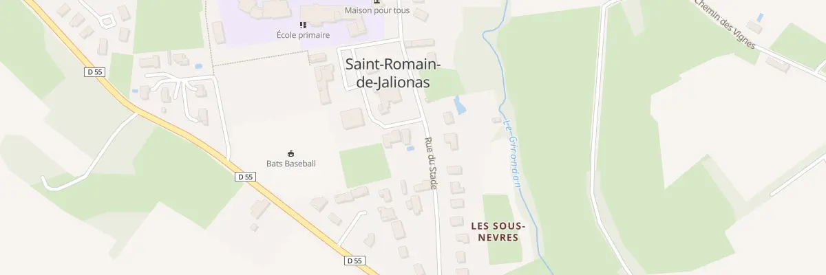 Plan du 54 Rue du Stade à Saint-Romain-de-Jalionas