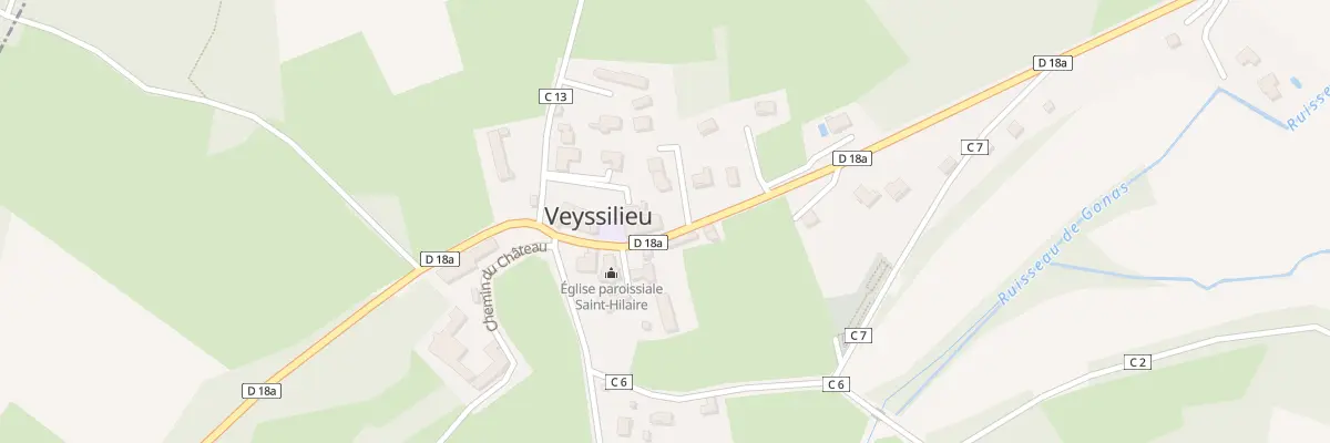 Plan du 73 Rte de Moras le village à Veyssilieu