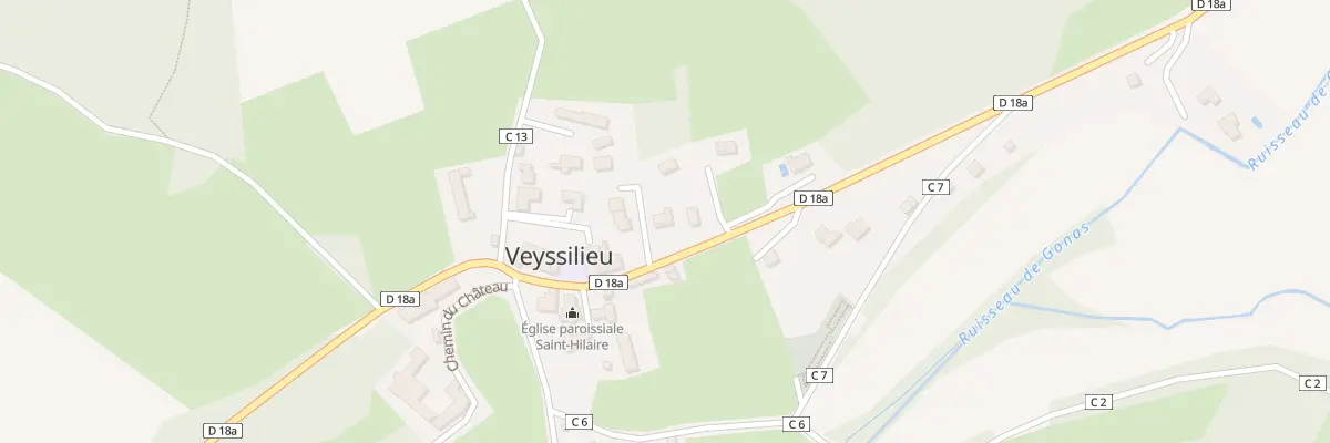 Plan du 105 Rte de Moras le village à Veyssilieu