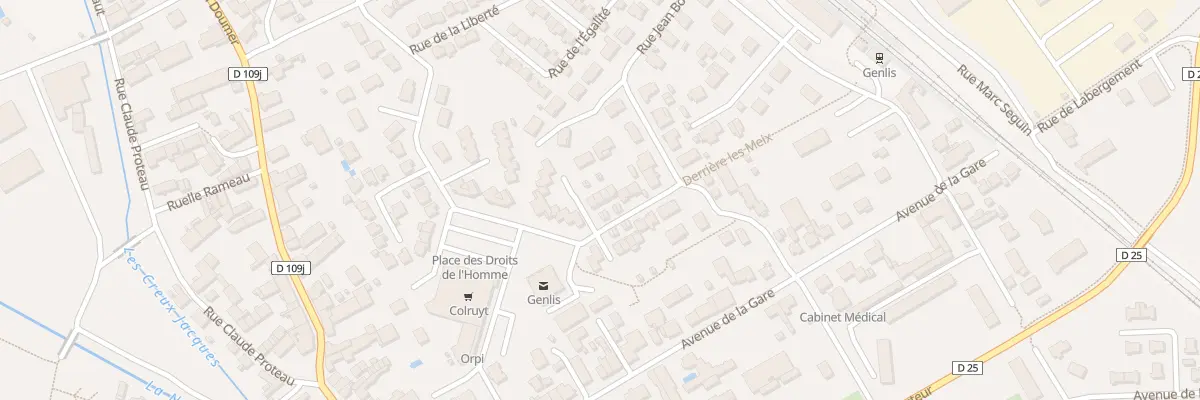 Plan du 3 Rue Jean Moulin à Genlis