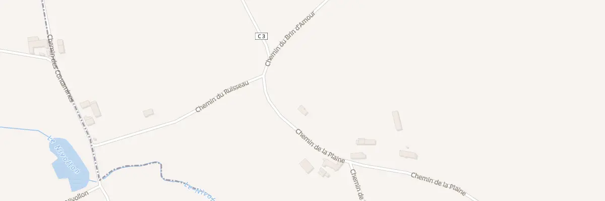 Plan du 1758 Che de la Plaine à Châtenay