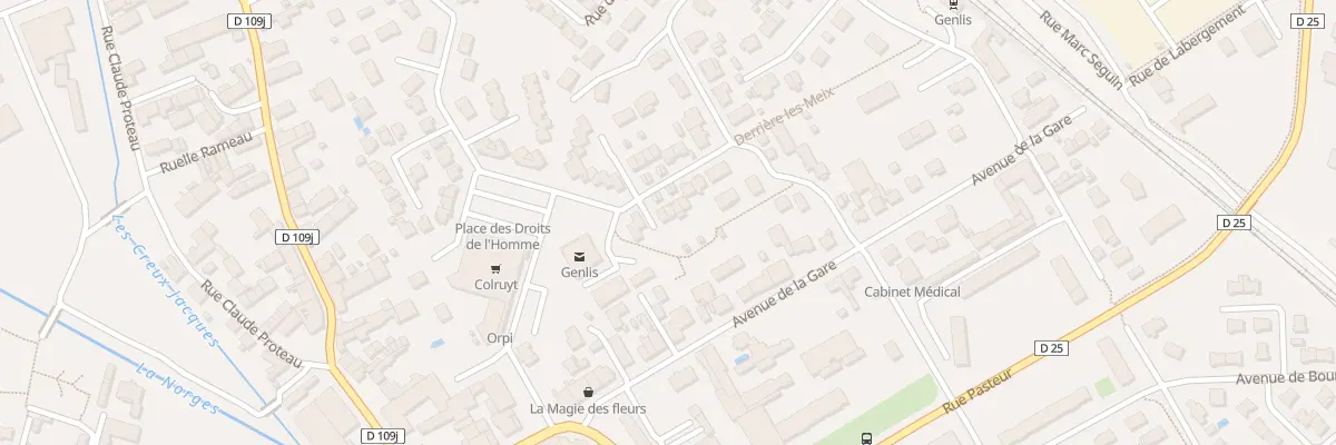 Plan du 2 Rue Jean Moulin à Genlis