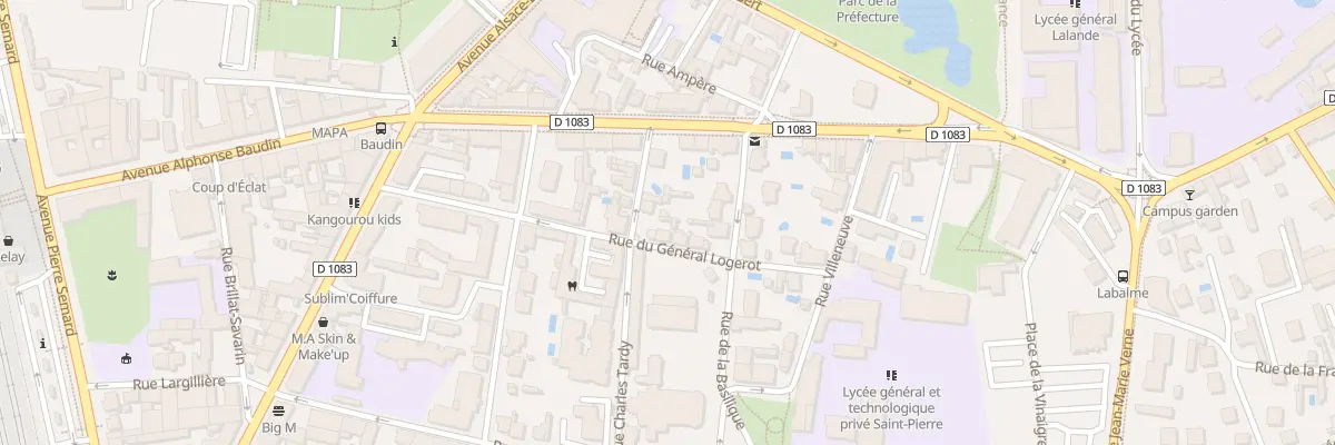Plan du 25 Rue Gen Logerot à Bourg-en-Bresse