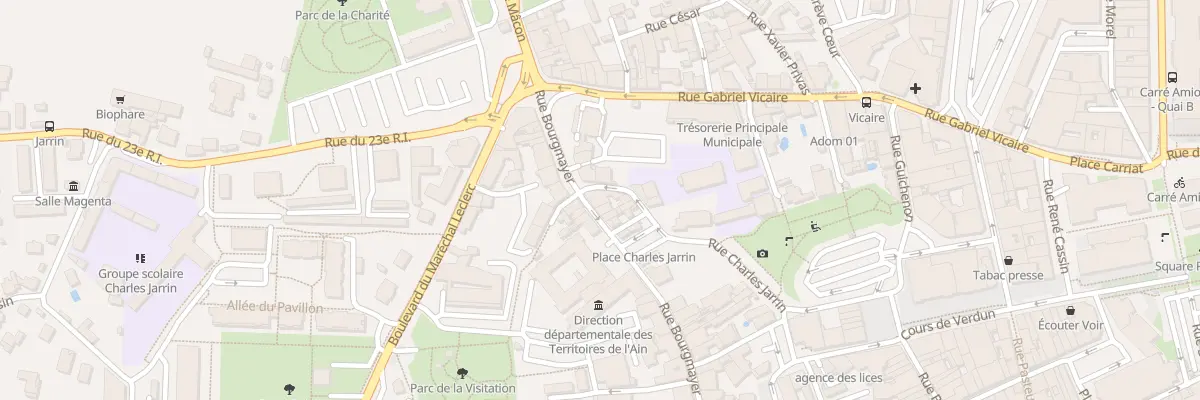 Plan du 25 Rue Charles Jarrin à Bourg-en-Bresse