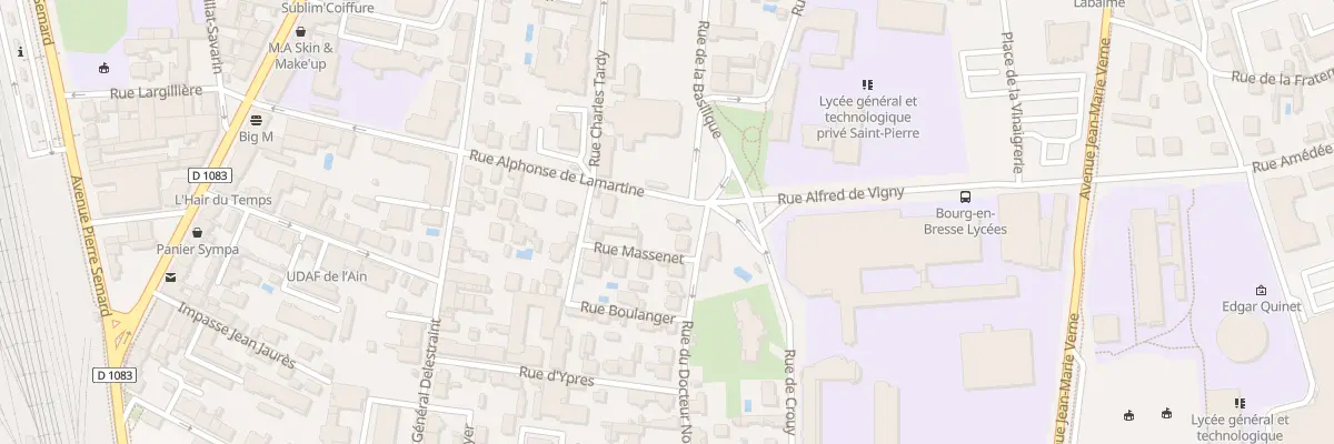Plan du 26 Rue Lamartine à Bourg-en-Bresse