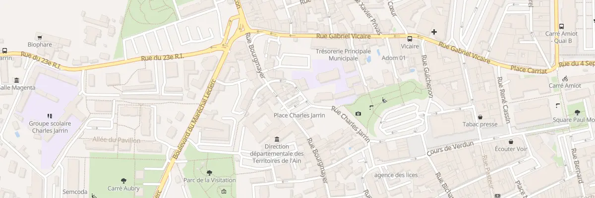 Plan du 15 Rue Charles Jarrin à Bourg-en-Bresse