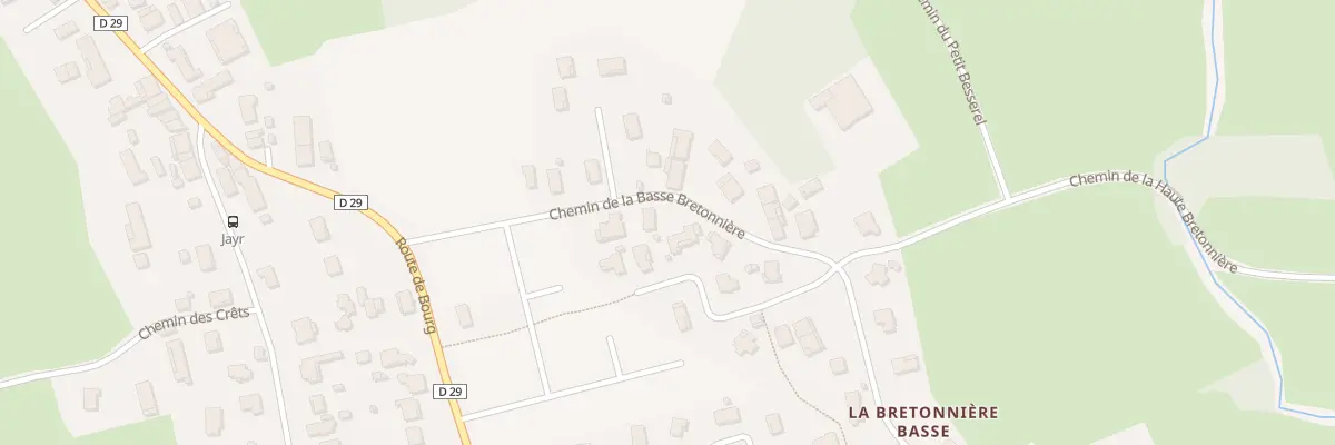 Plan du 170 Che de la Bretonnière à Viriat
