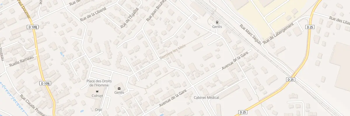 Plan du 25 Rue Jean Moulin à Genlis
