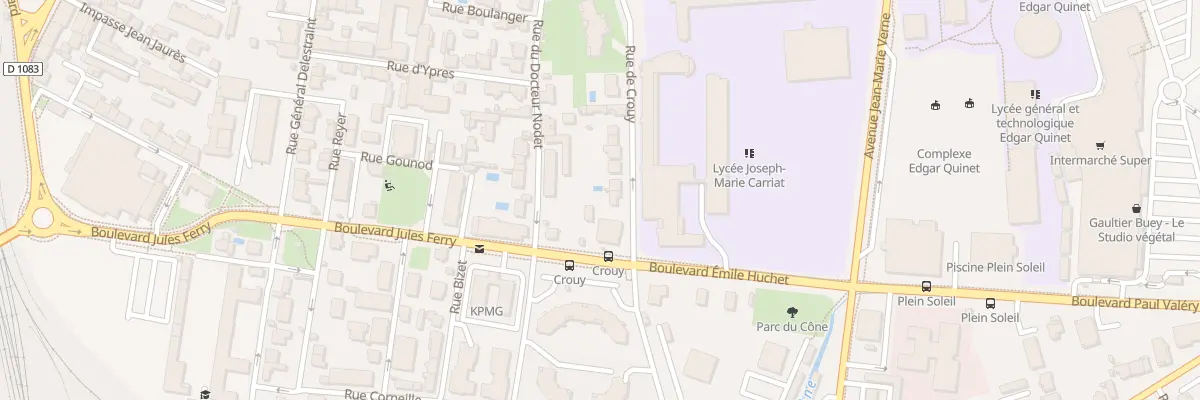 Plan du 24 Rue de Crouy à Bourg-en-Bresse