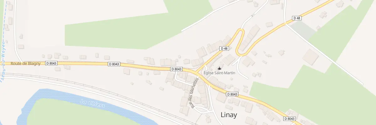 Plan du 2 Rte de Blagny à Linay