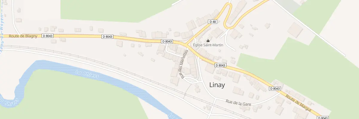 Plan du 2 Rue des Merlettes à Linay