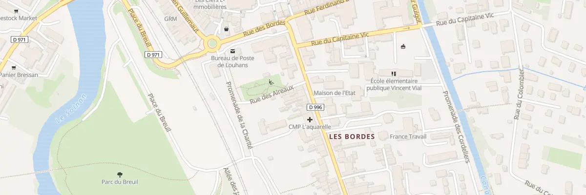 Plan du 10 Rue des Bordes à Louhans-Châteaurenaud