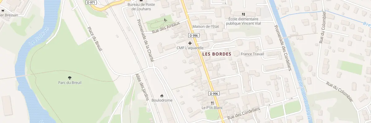 Plan du 30 Rue des Bordes à Louhans-Châteaurenaud