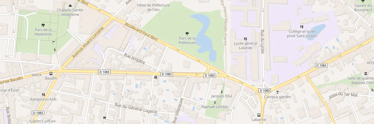 Plan du 6 Bd Voltaire à Bourg-en-Bresse