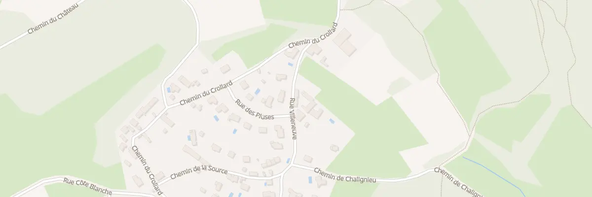 Plan de Villeneuve à Chozeau