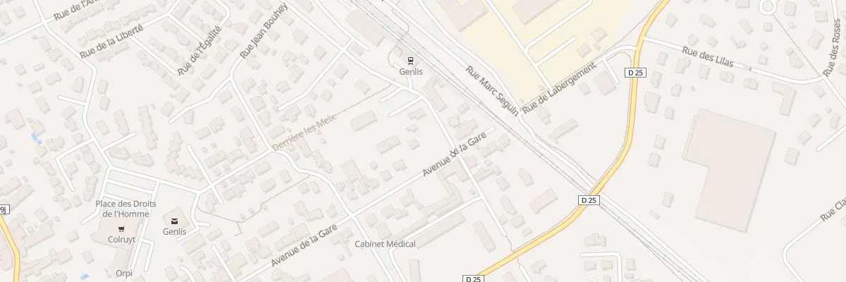 Plan du 45 Av de la Gare à Genlis