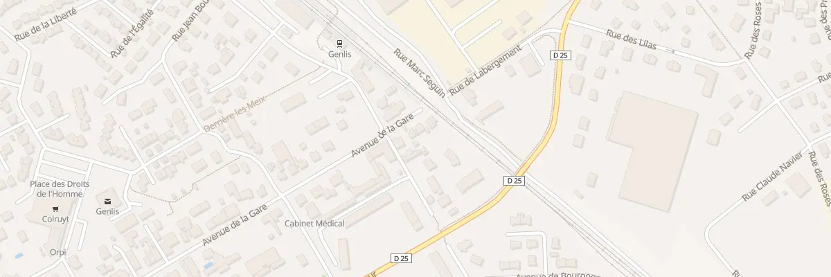 Plan du 26 Av de la Gare à Genlis