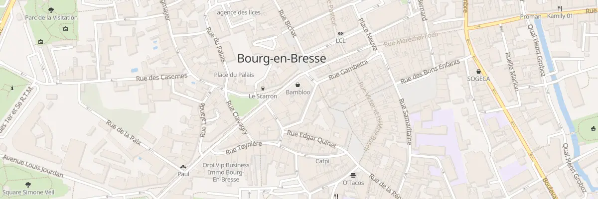 Plan du 6 Rue Thomas Riboud à Bourg-en-Bresse